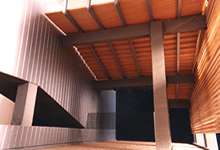 Canopy/platform over the beach volleyball court